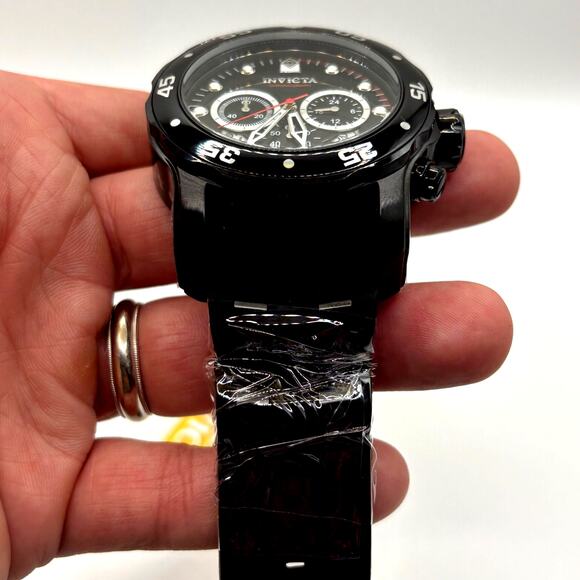 Invicta Pro Diver Scuba 37231 Mens 48mm Chronograph Black Quartz 100m NIBWT - Picture 8 of 17
